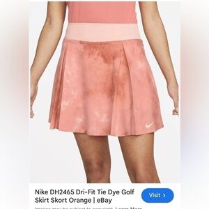 Nike dri fit Skirt Women's Regular Golf Skirt orange tie dye sz med NWT $75